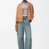 Pyjama-blouse van nappa-lamsleer Pyjama-blouse van nappa-lamsleer