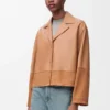 Pyjama-blouse van nappa-lamsleer Pyjama-blouse van nappa-lamsleer