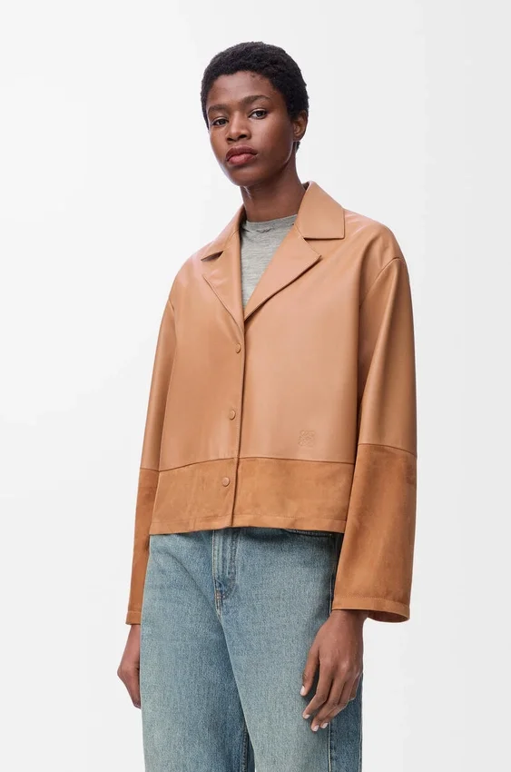 Pyjama-blouse van nappa-lamsleer Pyjama-blouse van nappa-lamsleer