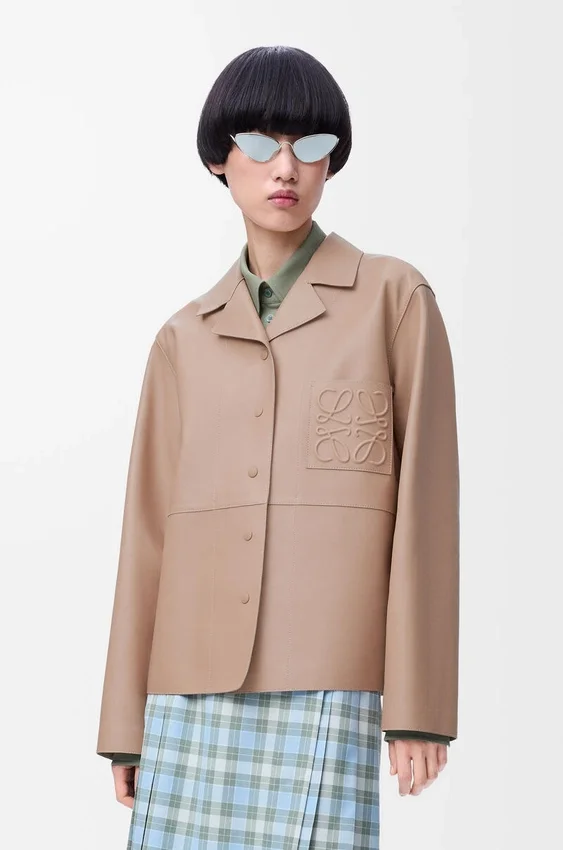Pyjama-blouse van nappa-lamsleer Pyjama-blouse van nappa-lamsleer