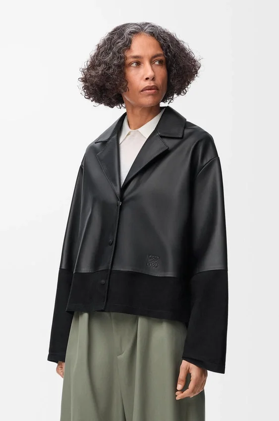 Pyjama-blouse van nappa-lamsleer Pyjama-blouse van nappa-lamsleer