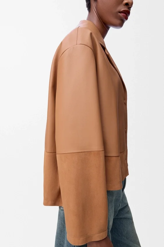 Pyjama-blouse van nappa-lamsleer Pyjama-blouse van nappa-lamsleer