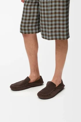 Rambla-loafer van suède kalfsleer