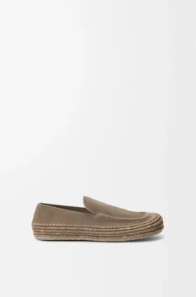 Rio-Loafer van suède en raffia Rio-Loafer van suède en raffia