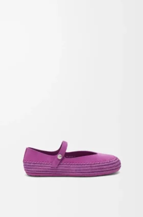 Rio Mary-Jane van suède en raffia