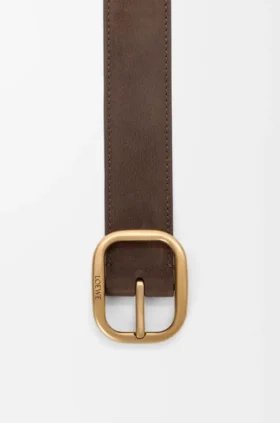 Ronde, zachte riem van nubuck