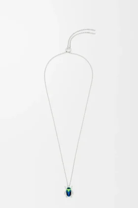 Scarabeo-ketting van sterlingzilver, email en kristal Scarabeo-ketting van sterlingzilver, email en kristal