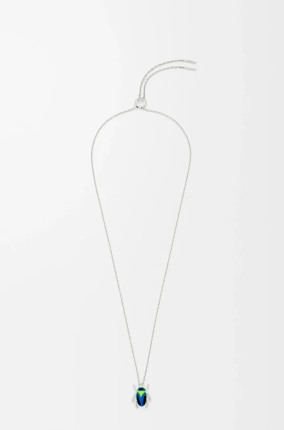 Scarabeo-ketting van sterlingzilver, email en kristal Scarabeo-ketting van sterlingzilver, email en kristal
