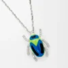 Scarabeo-ketting van sterlingzilver, email en kristal Scarabeo-ketting van sterlingzilver, email en kristal