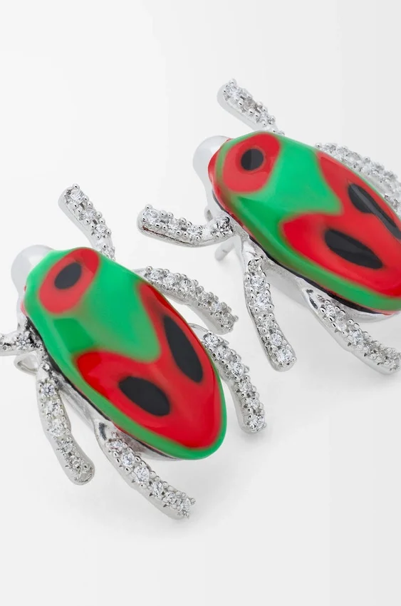 Scarabeo-oorbellen van sterlingzilver, email en kristal Scarabeo-oorbellen van sterlingzilver, email en kristal