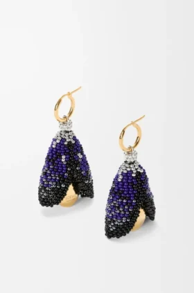 Schelpoorbellen van sterlingzilver en kralen Schelpoorbellen van sterlingzilver en kralen