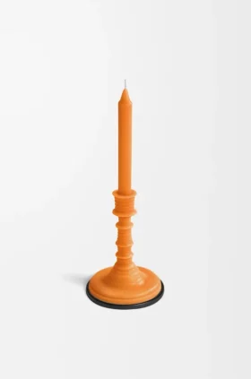 Sierkaarsenhouder met oranjebloesem