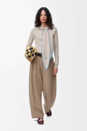 Barrel-broek van wol