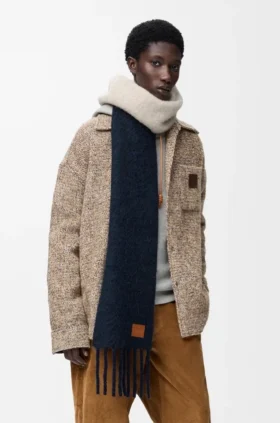Sjaal van alpaca en wol