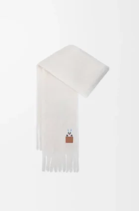 Sjaal van een mengsel van mohair en wol