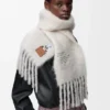 Sjaal van een mengsel van mohair en wol