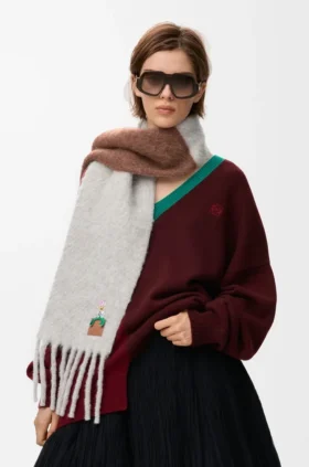 Sjaal van een mix van alpaca en wol