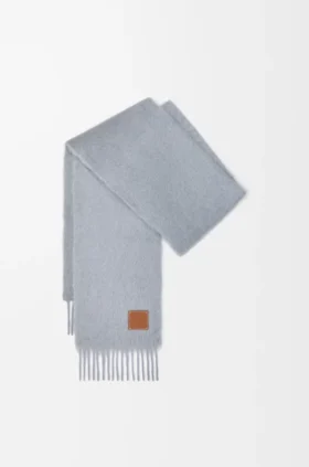 Sjaal van mohair en wol