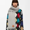 Sjaal van mohair en wol