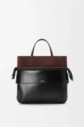 Small Switch tote bag made from paper calf leather and suede