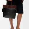 Small Switch tote bag made from paper calf leather and suede Small Switch tote bag made from paper calf leather and suede