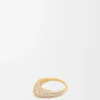 Stirrup-ring van sterlingzilver en kristallen Stirrup-ring van sterlingzilver en kristallen