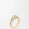 Stirrup-ring van sterlingzilver en kristallen Stirrup-ring van sterlingzilver en kristallen