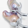 Strawberry-oorbellen van sterlingzilver en parel Strawberry-oorbellen van sterlingzilver en parel