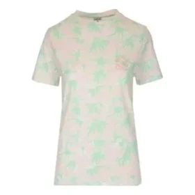 T-shirt met korte mouwen en madeliefjesprint, roze S6109011Si-7238