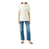 T-shirt met korte mouwen en madeliefjesprint, roze S6109011Si-7238