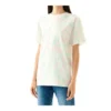 T-shirt met korte mouwen en madeliefjesprint, roze S6109011Si-7238