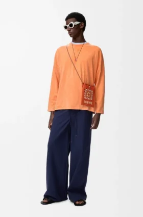 T-shirt met lange mouwen van katoen