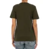 T-shirt met print, losvallend, puur katoen, korte mouwen, olijfgroen S359333Xbp-4160