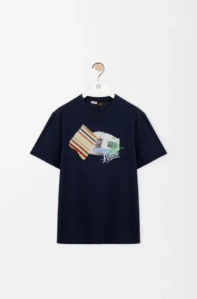 T-shirt met relaxte pasvorm van technisch katoen