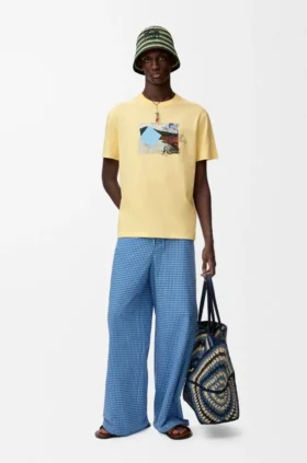 T-shirt met relaxte pasvorm van technisch katoen