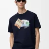 T-shirt met relaxte pasvorm van technisch katoen T-shirt met relaxte pasvorm van technisch katoen