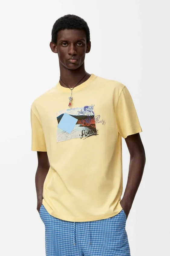 T-shirt met relaxte pasvorm van technisch katoen T-shirt met relaxte pasvorm van technisch katoen