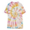 Tie-dye met lachende gezichtjes, korte mouwen, unisex, veelkleurig H616341X79-9990