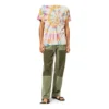 Tie-dye met lachende gezichtjes, korte mouwen, unisex, veelkleurig H616341X79-9990