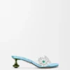 Toy-Sandalen mit kristallenen Blumen aus PVC Toy-Sandalen mit kristallenen Blumen aus PVC
