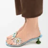 Toy-Sandalen mit kristallenen Blumen aus PVC Toy-Sandalen mit kristallenen Blumen aus PVC