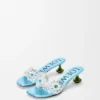 Toy-Sandalen mit kristallenen Blumen aus PVC Toy-Sandalen mit kristallenen Blumen aus PVC
