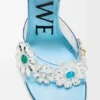 Toy-Sandalen mit kristallenen Blumen aus PVC Toy-Sandalen mit kristallenen Blumen aus PVC