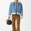 Truckerjack van denim en schapenvacht