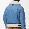 Truckerjack van denim en schapenvacht