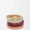 Twist dubbele armband van kalfsleer Twist dubbele armband van kalfsleer