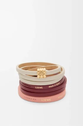 Twist dubbele armband van kalfsleer Twist dubbele armband van kalfsleer