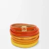 Twist dubbele armband van kalfsleer Twist dubbele armband van kalfsleer