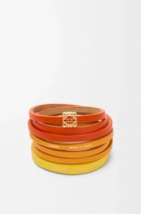 Twist dubbele armband van kalfsleer Twist dubbele armband van kalfsleer