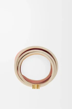 Twist dubbele armband van kalfsleer Twist dubbele armband van kalfsleer